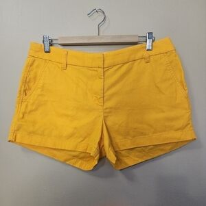 J Crew Outlet Women's Size 10 Yellow Cotton Shorts